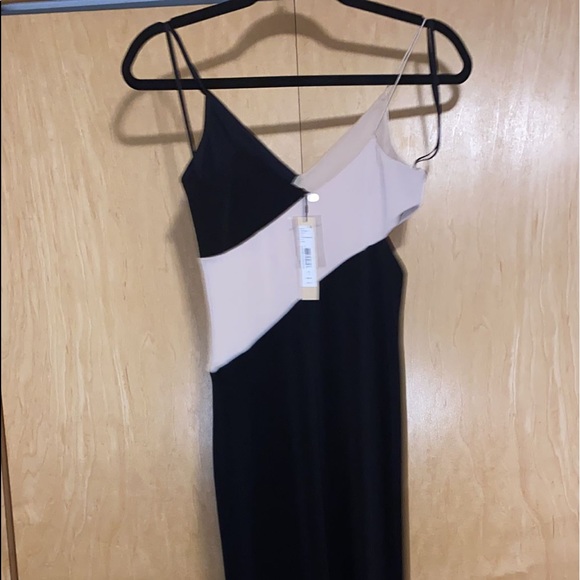 Aurora Colorblock Fitted Midi Dress w/ Cutouts - Picture 5 of 11